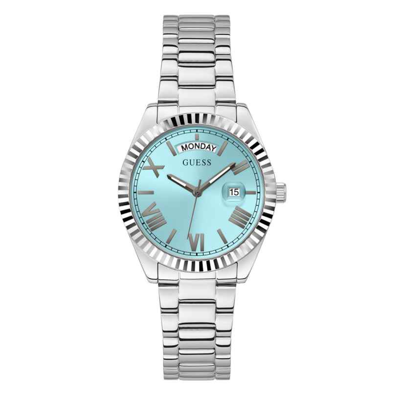 Guess GW0308L4 Ladies' Wristwatch Luna Steel/Turquoise 0091661531637