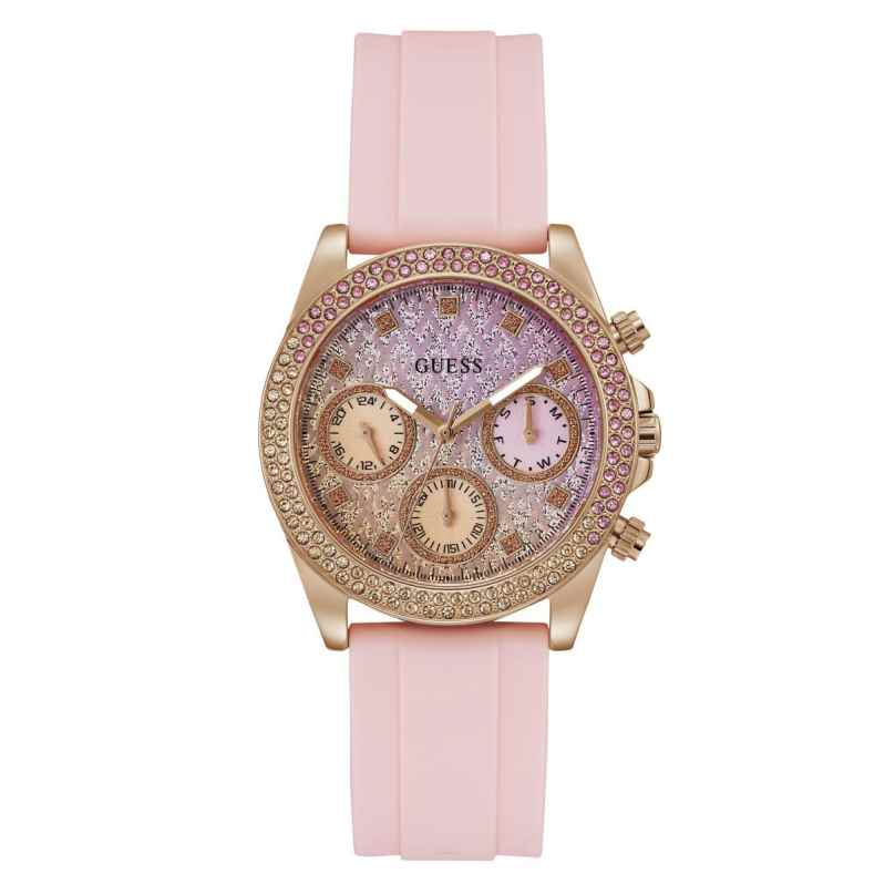 Guess GW0032L4 Ladies' Watch Sparkling Pink Multifunction Rose Gold Tone 0091661536755