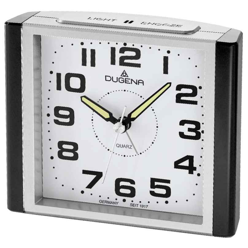 Dugena 4460593 Alarm Clock with Sweep Second Hand and Snooze 4060753000173