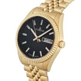 Dugena 4461071 Men's Watch Vento Sapphire Crystal Black/Gold