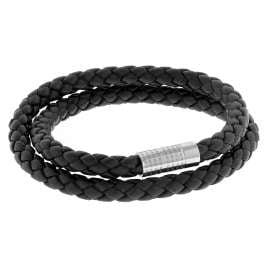 Boss 50451781-001 Men's Bracelet Buster Black Leather