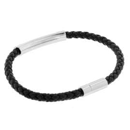 Boss 50460856-001 Men's Bracelet Black Leather Benni