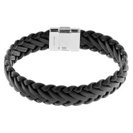 Boss 50460893-001 Men's Bracelet Black Leather Braid