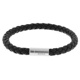 Boss 50470699-001 Men's Bracelet Black Leather Bai