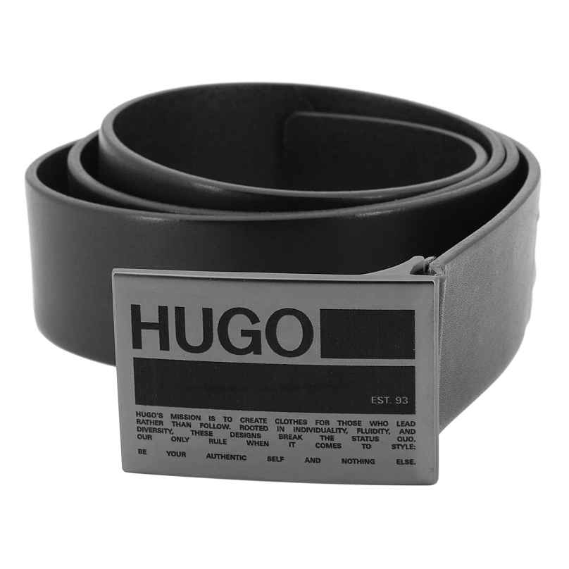 Hugo 50452165-001 Herren-Ledergürtel Gary Schwarz