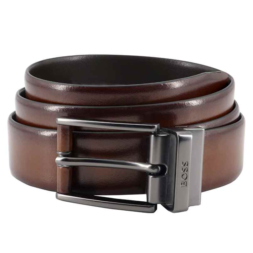 Boss 50471383-211 Men's Leather Belt Brown Ofelix-Ed 4029043080257