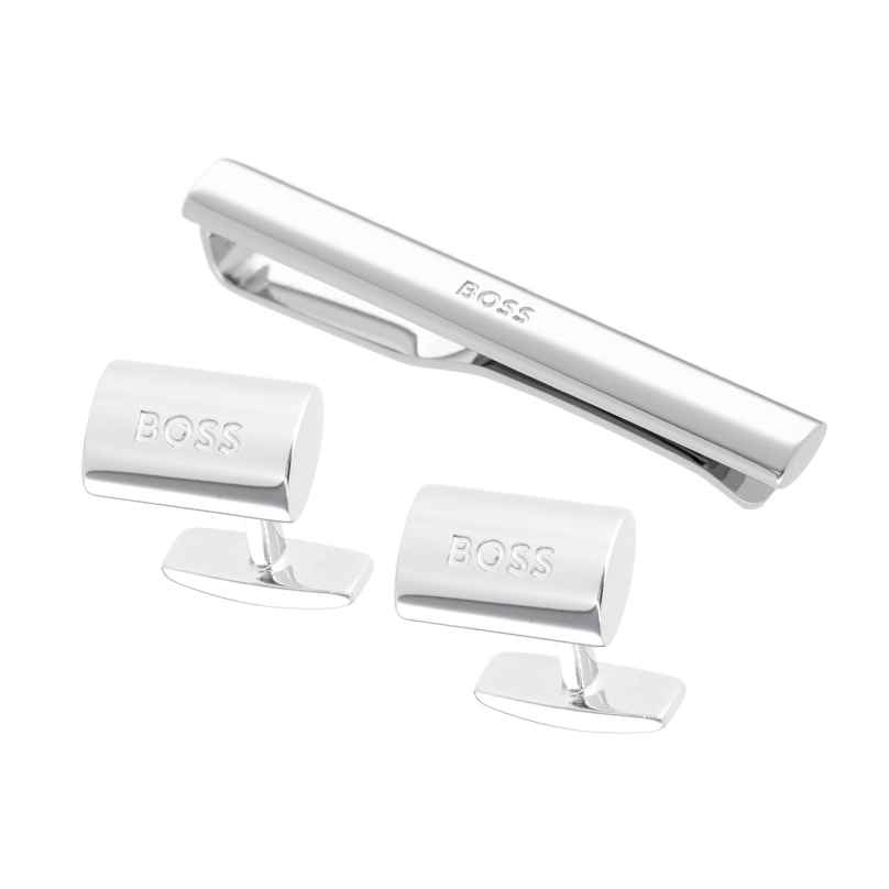 BOSS 50515457-040 Gift Set with Tie Clip and Cufflinks 4063541085963