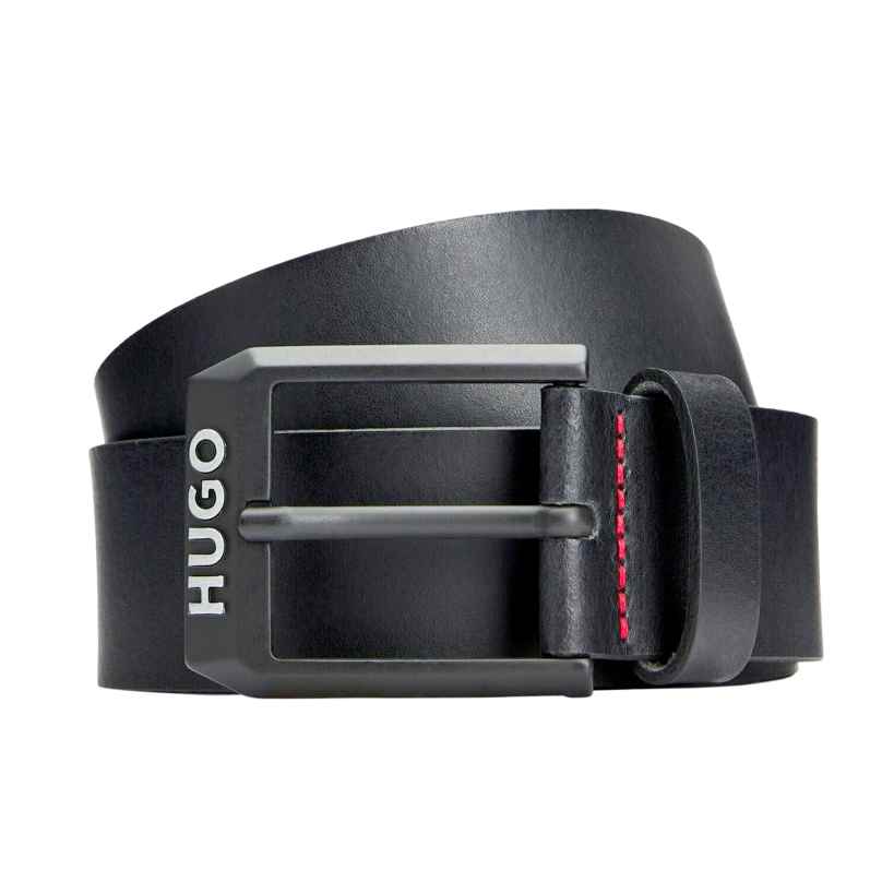 HUGO 50503404-001 Men's Belt Black Leather Gelio