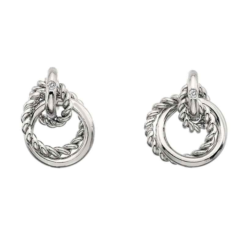 Hot Diamonds DE610 Ladies' Stud Earrings Silver Unity Circle 5055069039596