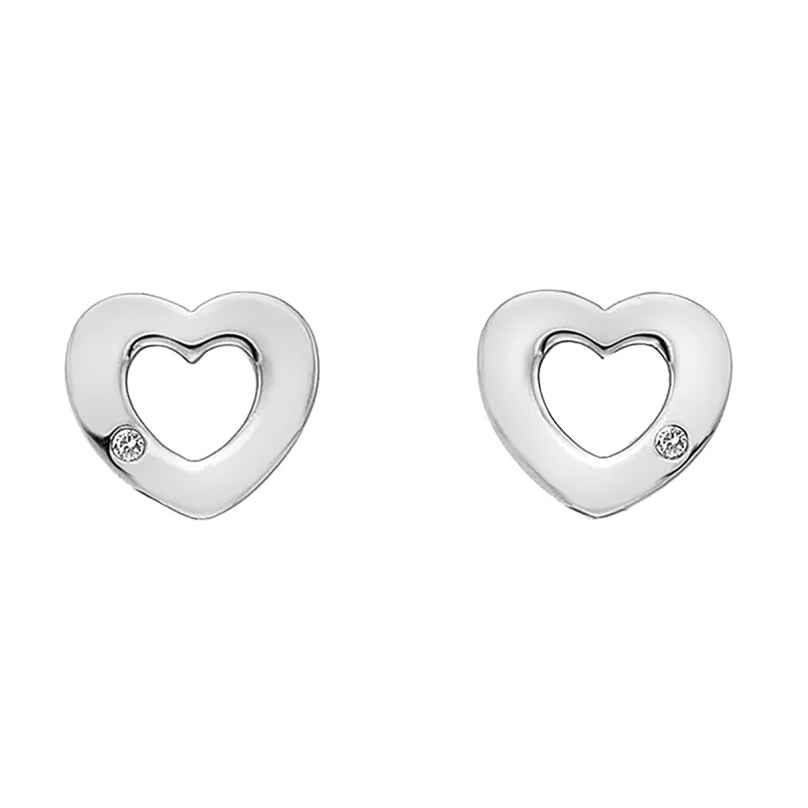 Hot Diamonds DE616 Women's Stud Earrings Silver Diamond Amulet Heart 5055069041186