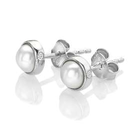 Hot Diamonds DE712 Damen-Ohrstecker Perl-Ohrringe Silber mit Diamant
