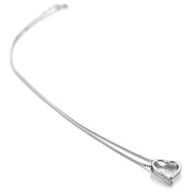 Hot Diamonds DP100 Damen-Halskette Herz-Anhänger mit Diamanten Silber Romantic