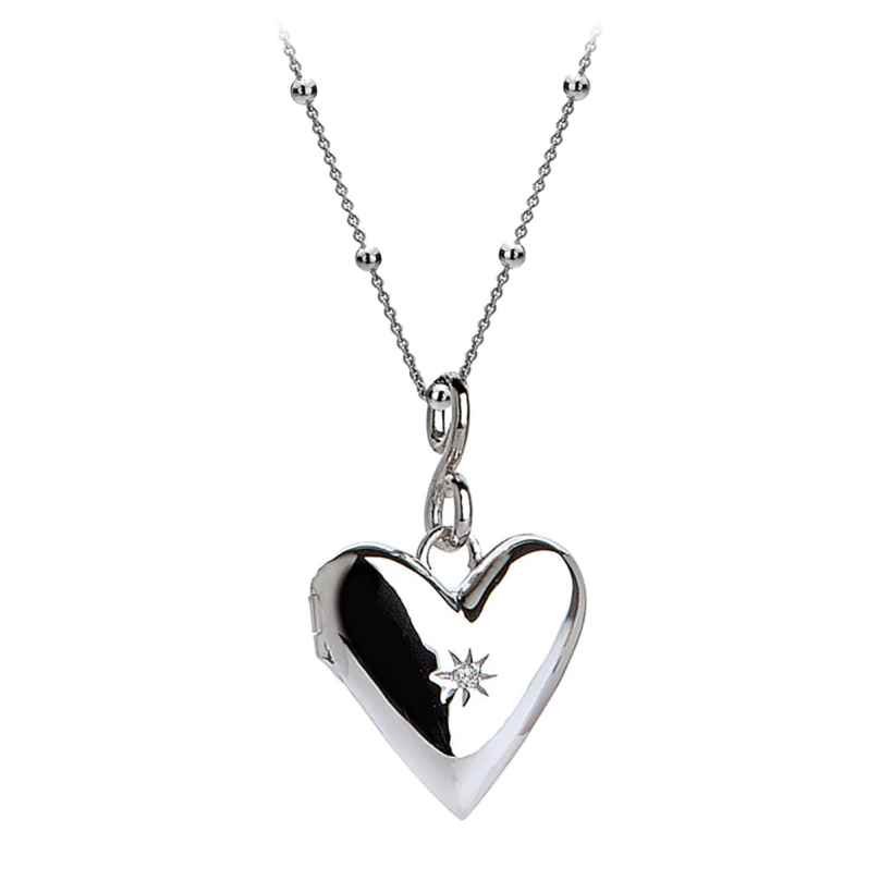 Hot Diamonds DP142 Women's Necklace Romantic Small Heart Locket Silver 5055177963943
