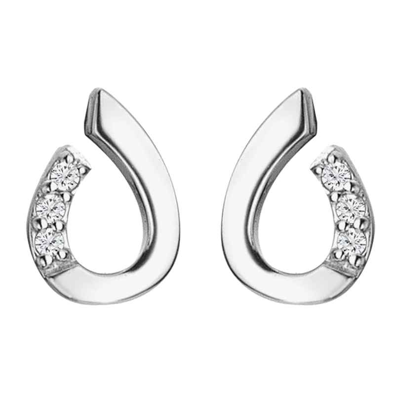 Hot Diamonds DE729 Women's Diamond Stud Earrings Teardrop 5055069049854