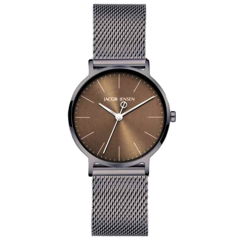 Jacob Jensen 178 Women's Watch Titanium with Mesh Strap Mocha Brown 8718569101787