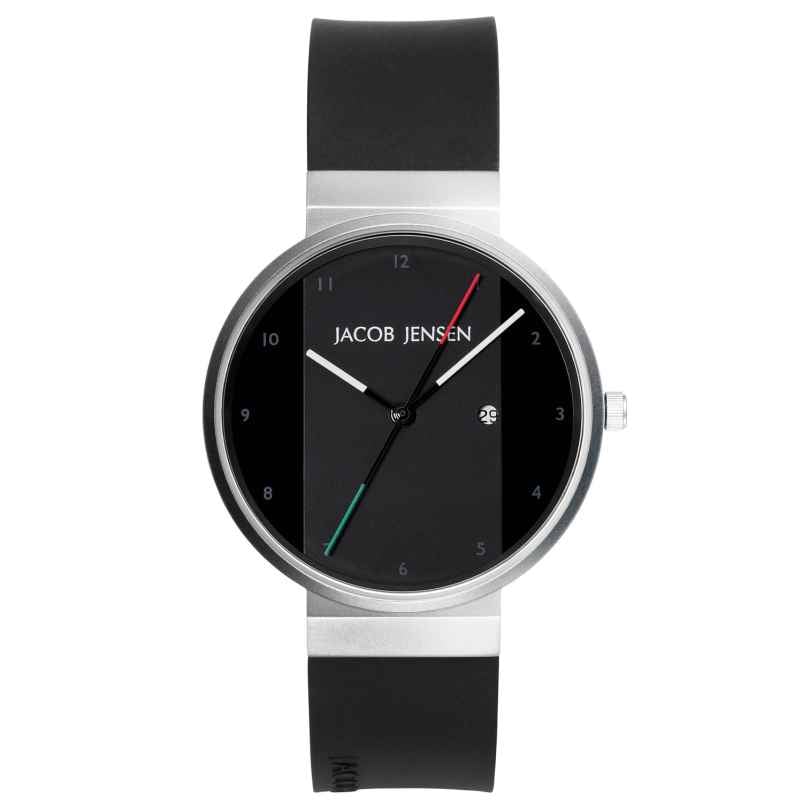 Jacob Jensen 645 Herren-Armbanduhr Titan Quarz Schwarz 8718569106454