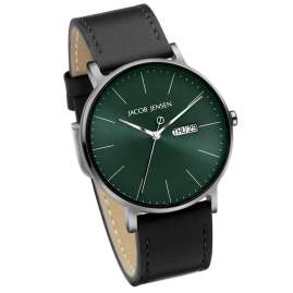 Jacob Jensen 164 Men's Wristwatch Titanium Quartz Black/Green