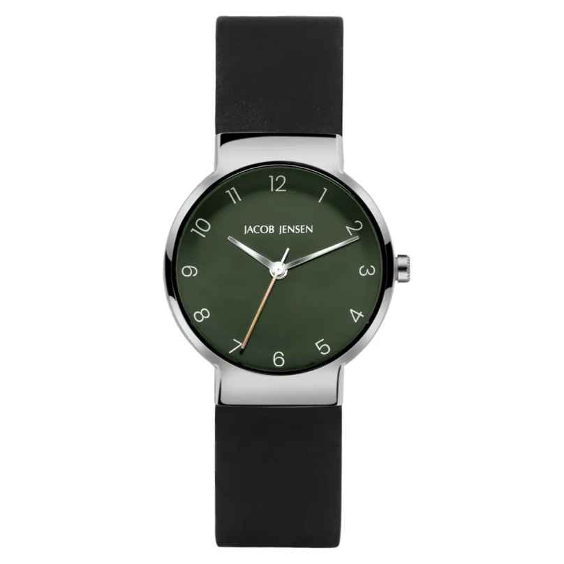 Jacob Jensen 194 Women's Wristwatch Titanium Quartz Black/Green 8718569101947