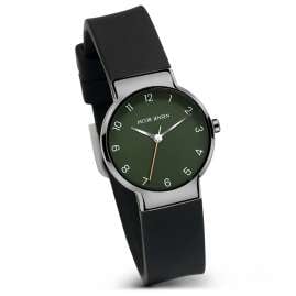 Jacob Jensen 194 Women's Wristwatch Titanium Quartz Black/Green