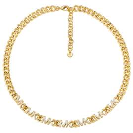 Michael Kors MKJ7959710 Ladies' Necklace Logo Signs Gold Tone