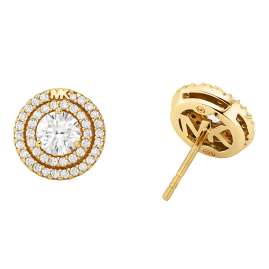 Michael Kors MKC1588AN710 Women's Stud Earrings Gold Plated Silver