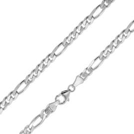 trendor 41444 Silver Gents Bracelet Figaro