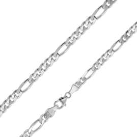 trendor 41994 Men's Bracelet Figaro 925 Silver Width 4,3 mm