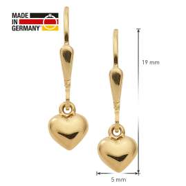 trendor 47330 Ohrringe Herzchen Gold 333