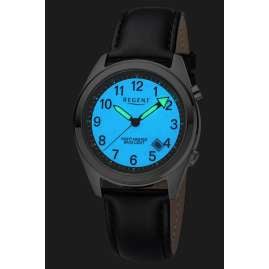 Regent 11110930 Unisex Armbanduhr mit Leuchtzifferblatt