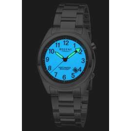 Regent 11150775 Armbanduhr mit Leuchtzifferblatt