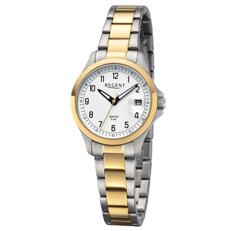 Regent 12230721 Ladies' Watch with Sapphire Crystal Two-Colour 5 Bar 4050597603197