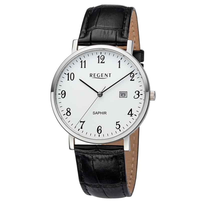 Regent 11110937 Men's Watch with Black Leather Strap 4050597603517