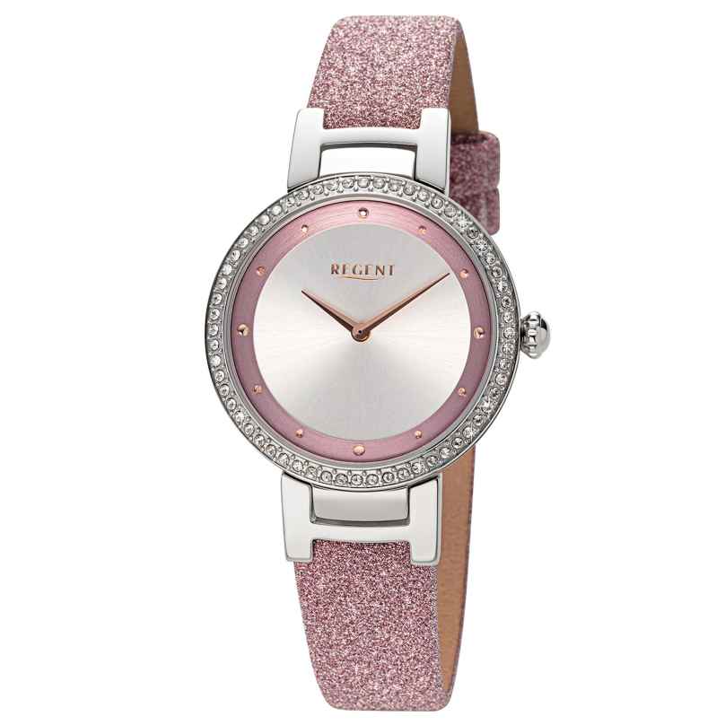 Regent 12111345 Ladies' Wristwatch with Lilac Leather Strap 4050597901996