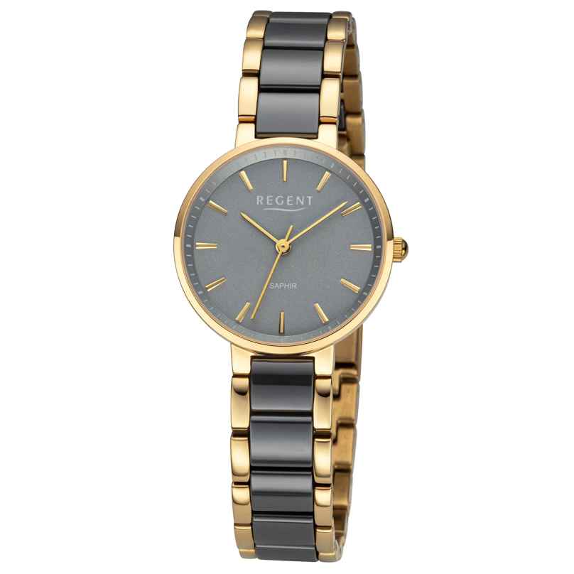 Regent 12211130 Women's Wristwatch Ceramic Gold Tone/Grey 4050597200426