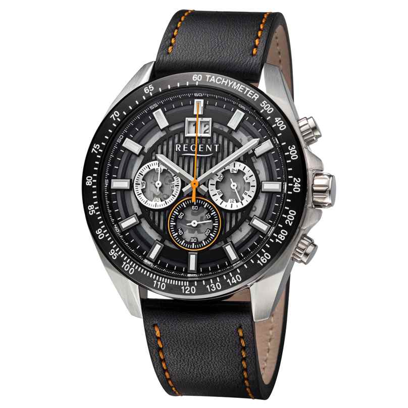 Regent 11110943 Men's Watch Chronograph with Leather Strap 4050597200235