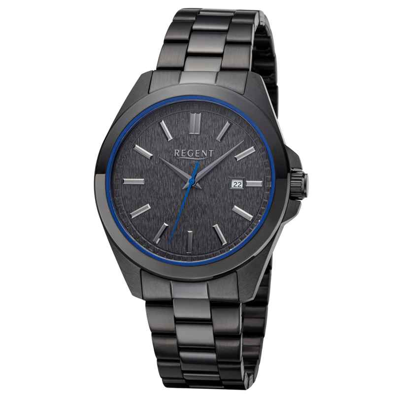 Regent 11150787 Men's Watch Quartz Black/Blue 4050597902177