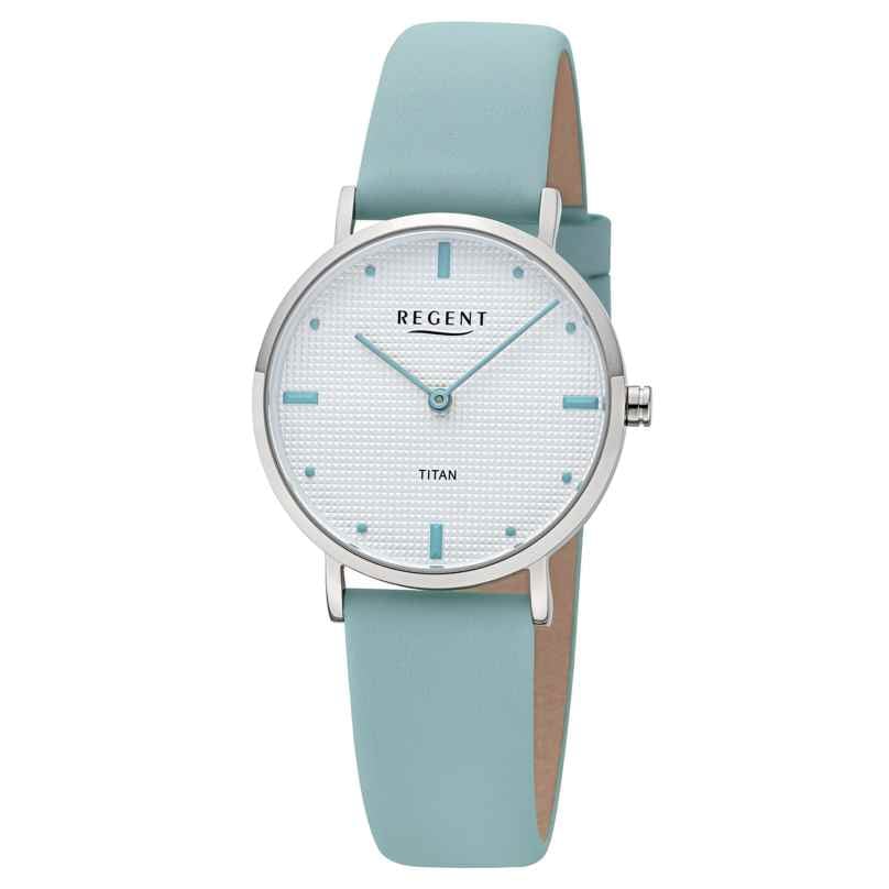 Regent 12090367 Women's Wristwatch Titanium Light Blue 4050597202222