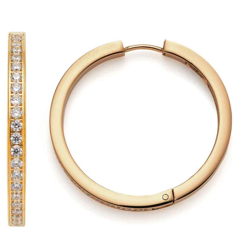Leonardo 024909 Women's Hoop Earrings Jasmin Gold Tone 4002541249098