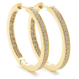 Leonardo 024909 Damen-Ohrringe Creolen Jasmin Goldfarben