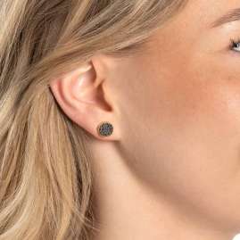 Leonardo E025208 Women's Agate Stud Earrings Odelle Gold Tone