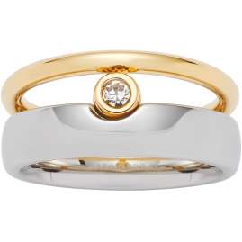 Leonardo 02539 Damenring Claire Edelstahl