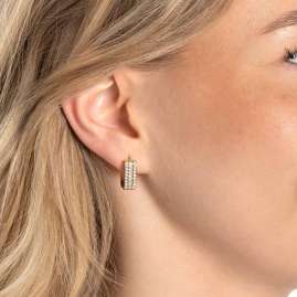 Leonardo 025426 Women's Hoop Earrings Sarah Gold Tone