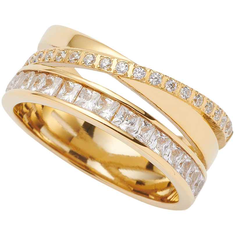 Leonardo 02544 Damenring Sarah Edelstahl Goldfarben