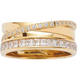 Leonardo 02544 Women's Ring Sarah Gold Tone Stainless Steel