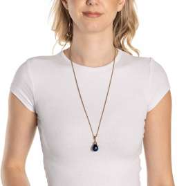 Leonardo 025648 Anhänger Bilou Clip & Mix Edelstahl Goldfarben Blau