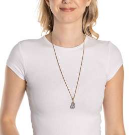 Leonardo 025651 Pendant Wilmi Clip & Mix stainless Steel Gold Tone