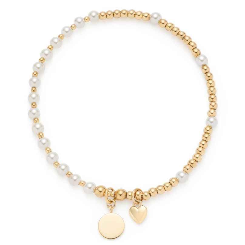 Leonardo 026293 Damen-Armband Monia You & Me Ciao Goldfarben/Perle 4002541262936