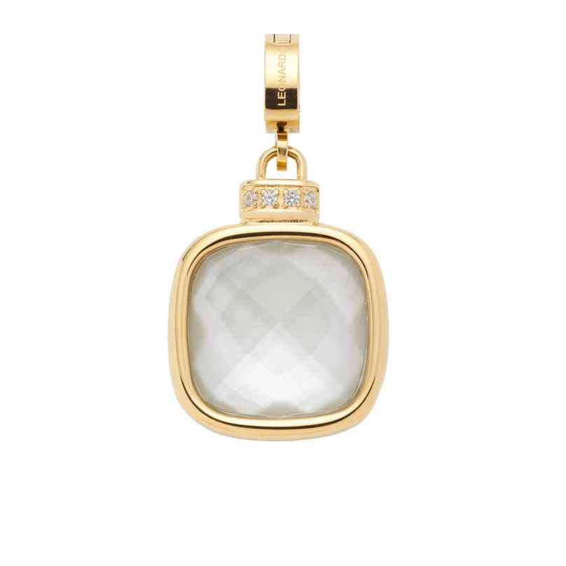 Leonardo 026095 Damen-Anhänger Virginia Goldfarben/Weiß Clip & Mix 4002541260956