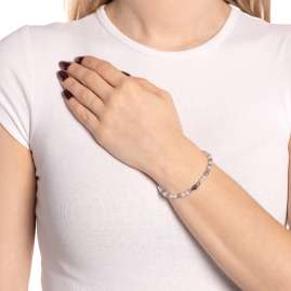 Leonardo 026201 Damen-Armband Franzi Blau Silber