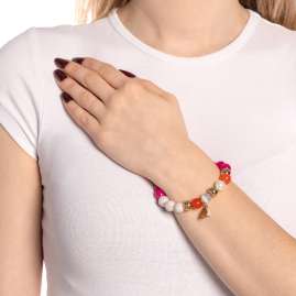 Leonardo 026886 Damen-Armband Solera gold / pink